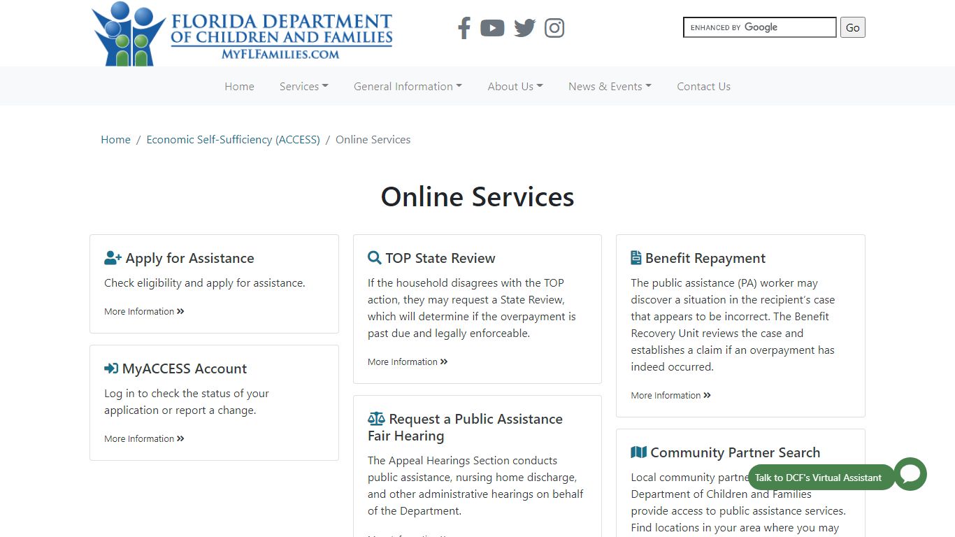 ACCESS Florida - Florida Department of Children and Families